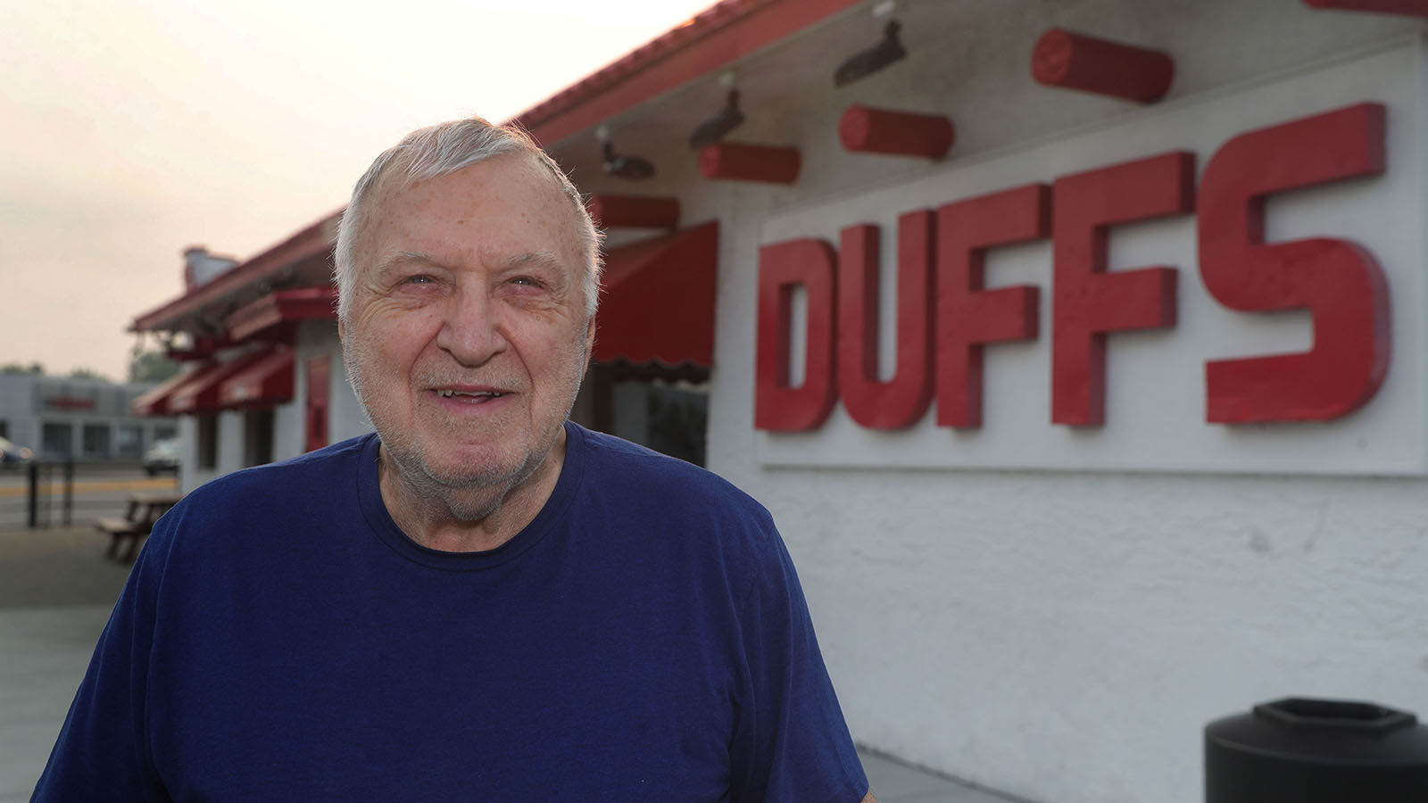 Ron Duff outside Duff's